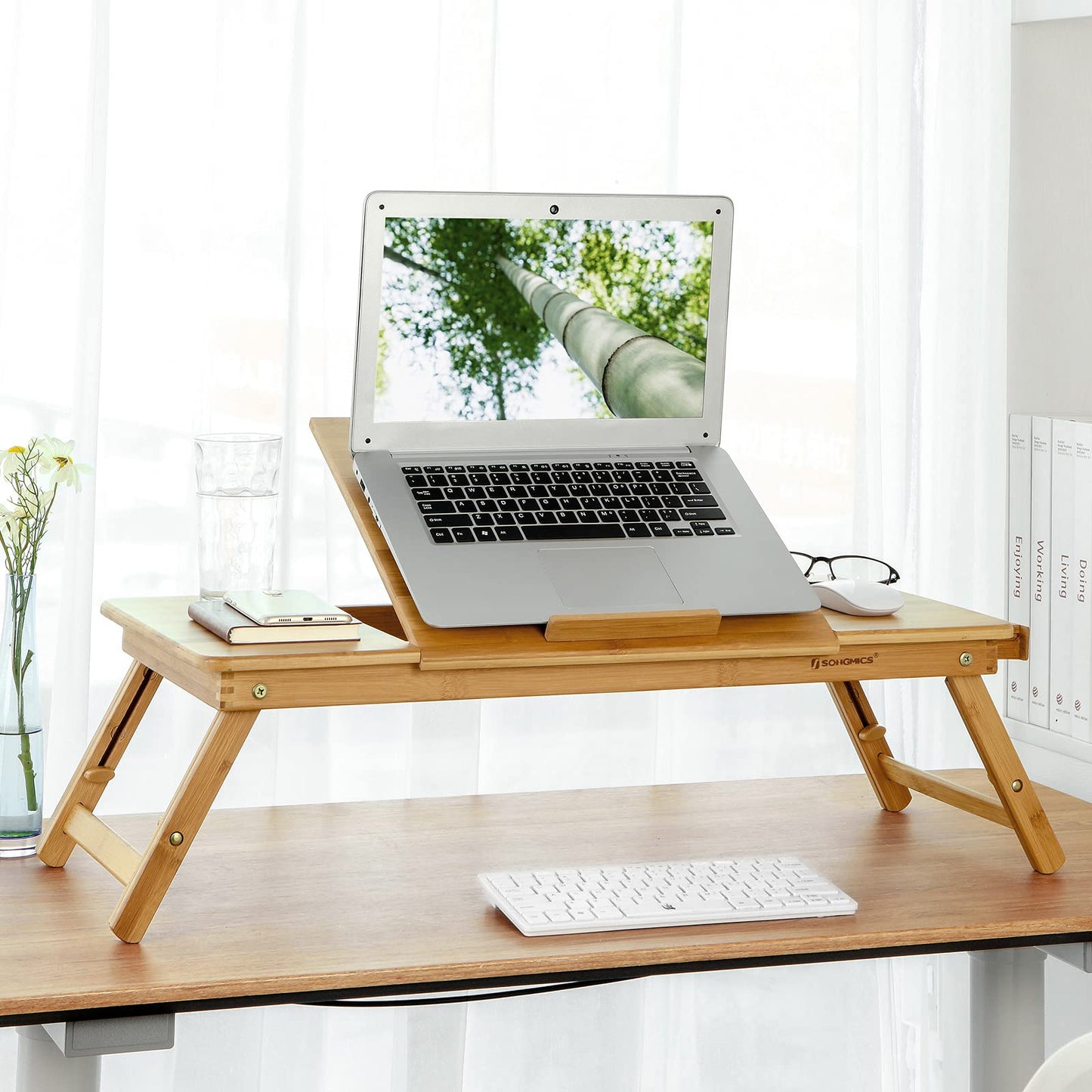 Foldable Bamboo Laptop Table