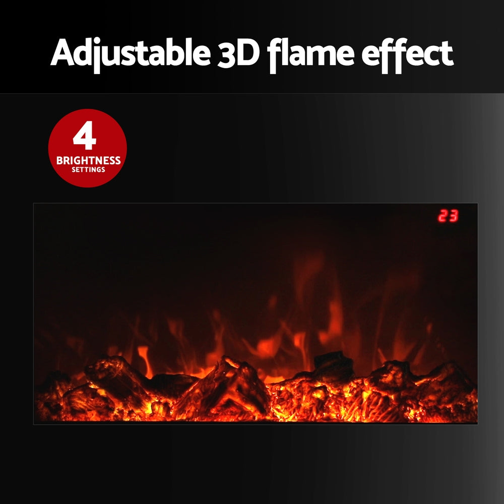 Electric Fireplace Heater 2000W Black