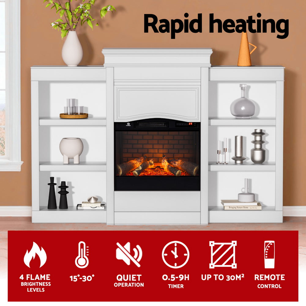 Electric Fireplace Heater 2000W White