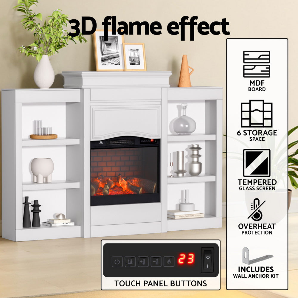 Electric Fireplace Heater 2000W White