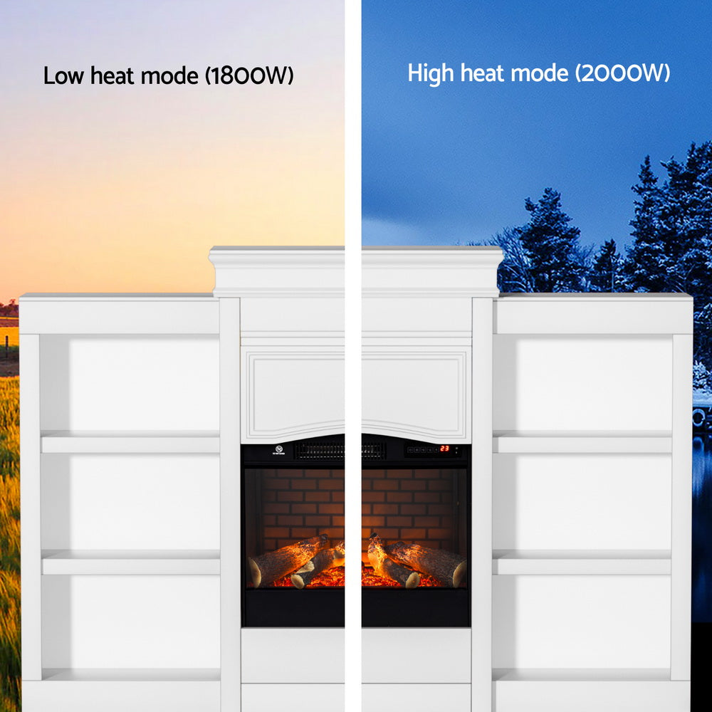 Electric Fireplace Heater 2000W White