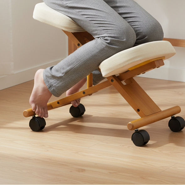 Ergonomic Wooden Kneeling Chair