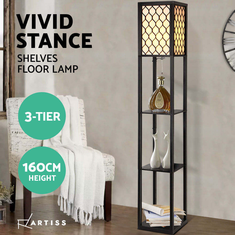 Floor Lamp 3 Tier Shelf