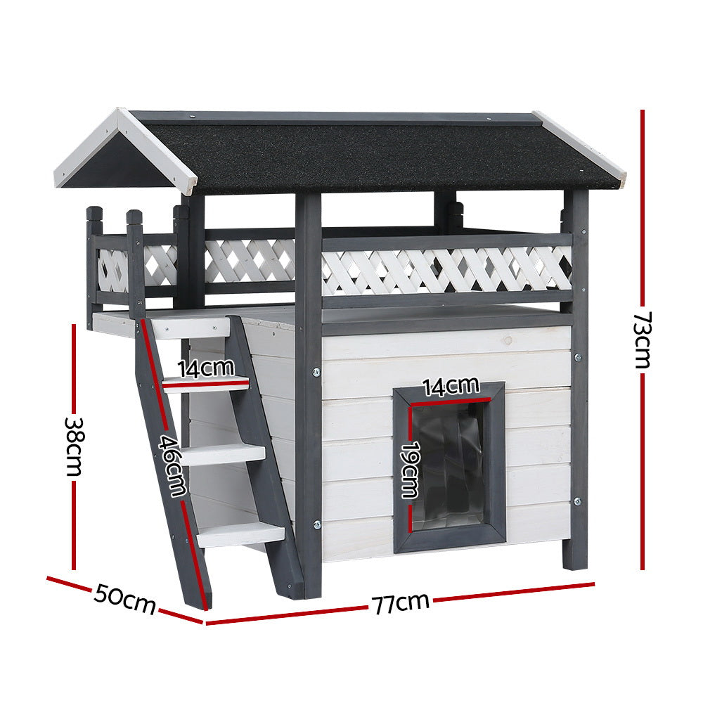 Wooden Pet House Shelter 77cm