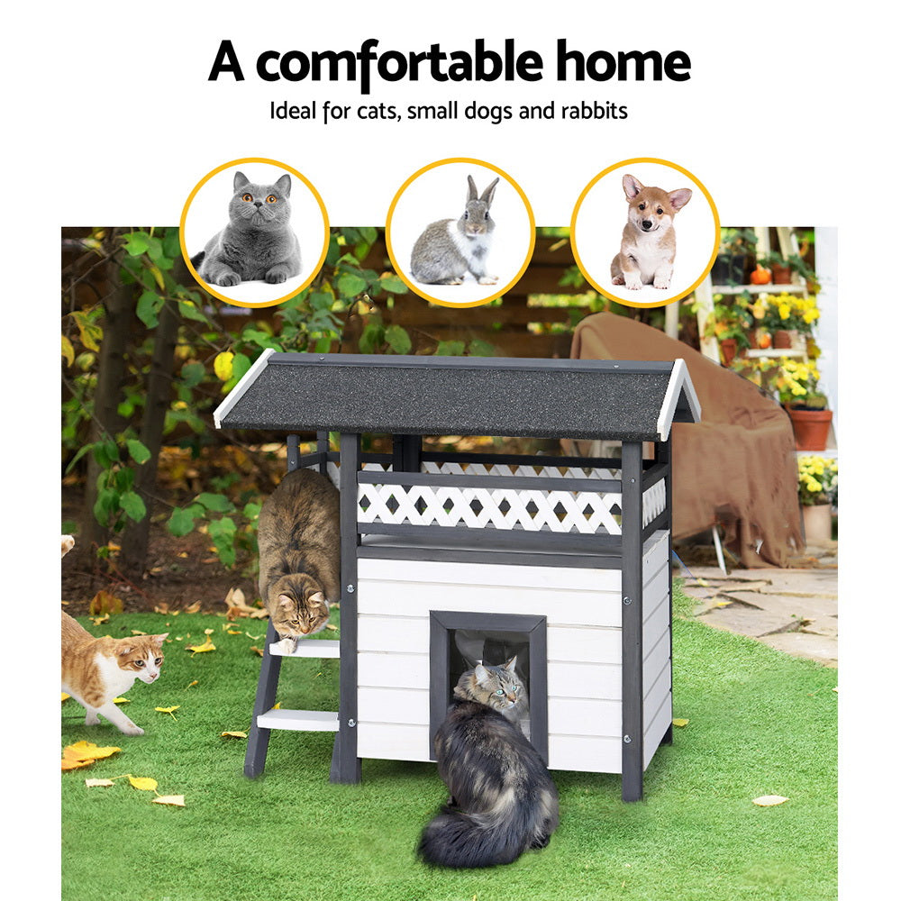 Wooden Pet House Shelter 77cm