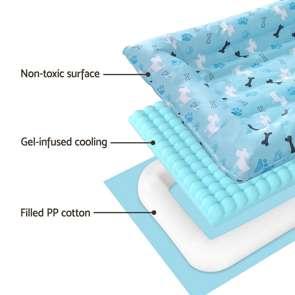 Pet Cooling Mat 70cm X 110cm Blue