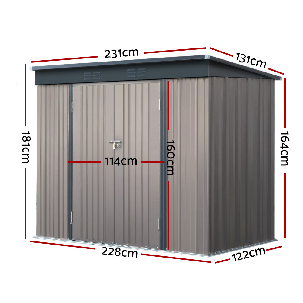 Brown Garden Shed / Outdoor Storage Shelter