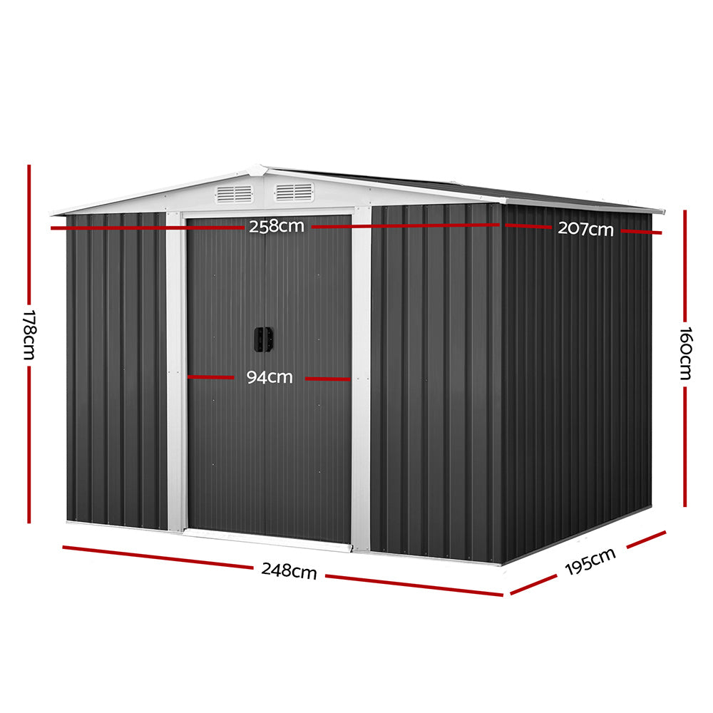 Garden Storage Shed with Sliding Door