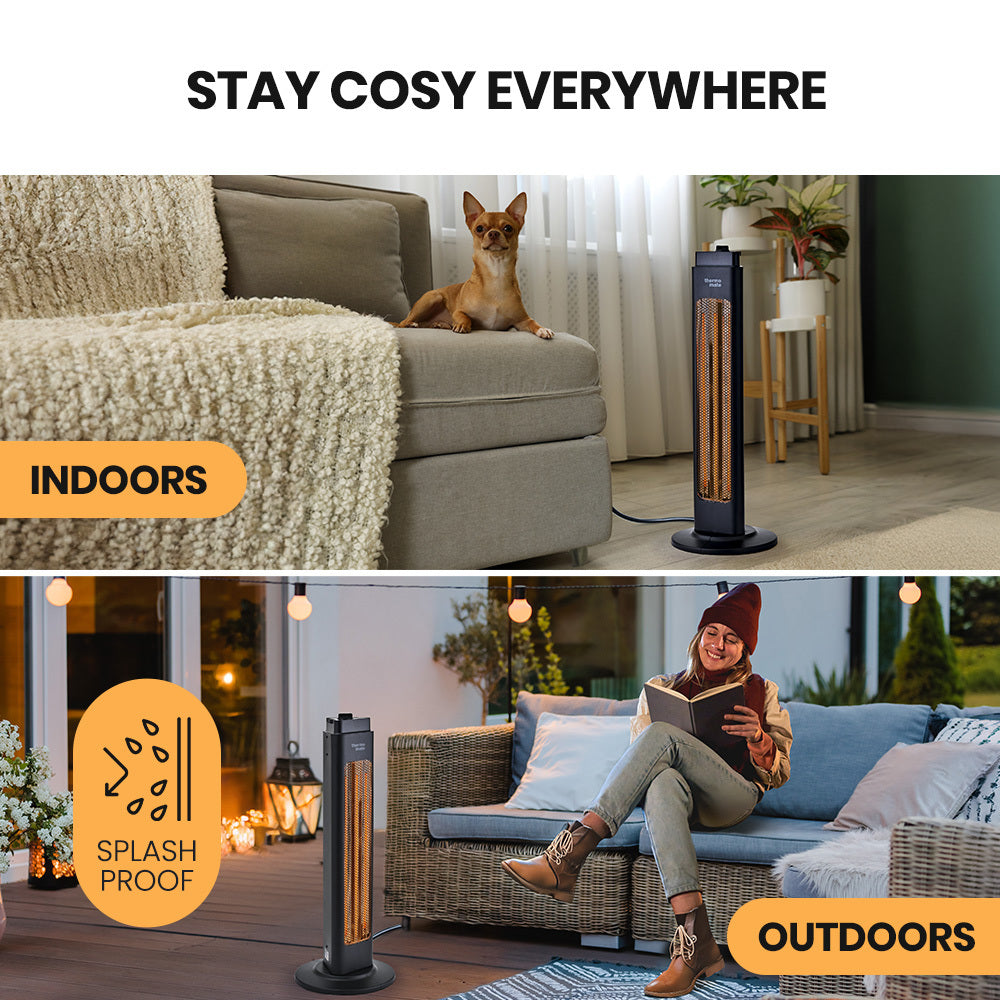 Electric Oscillating Tower Heater 1200W