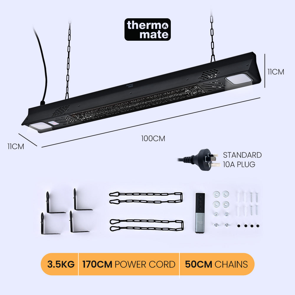 Electric Outdoor Strip Heater 2000W