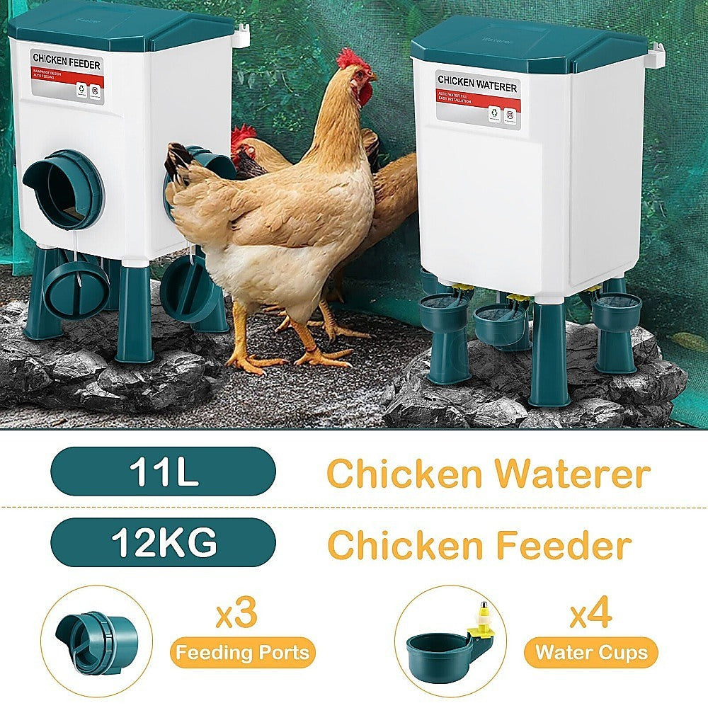 Chicken Feeder Water and Food 12KG/11L