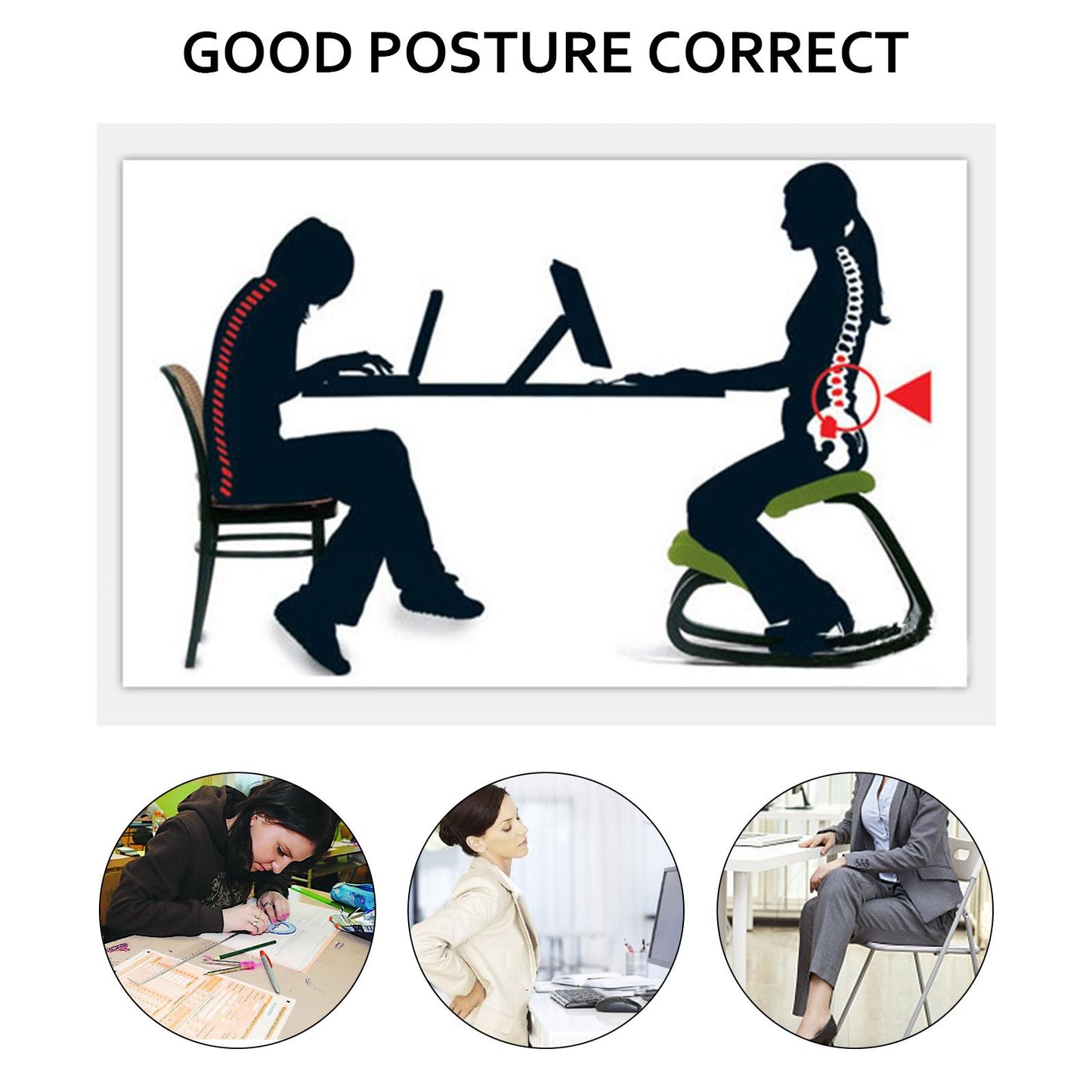 Wooden Ergonomic Kneeling Chair