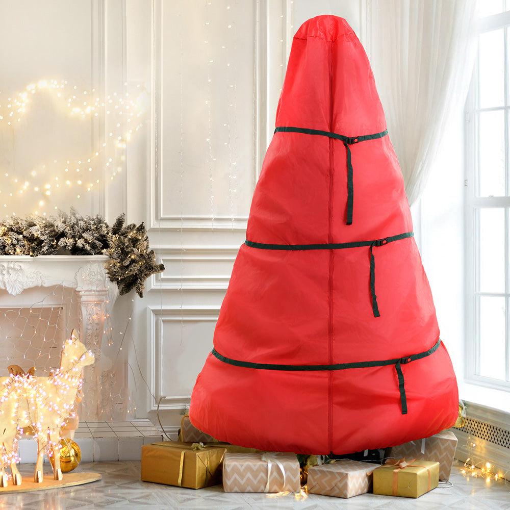 Christmas Tree Storage Bag for Trees up to 8ft with Zip Closure Red