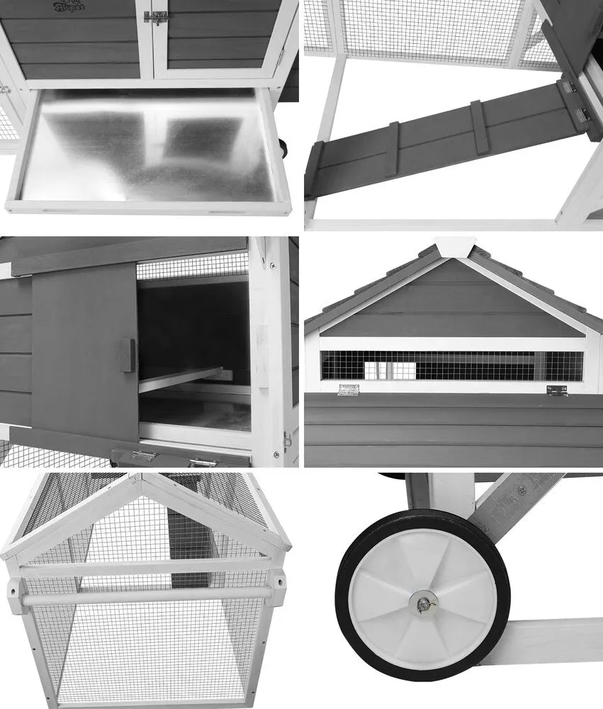 Wooden Chicken Coop 225cm