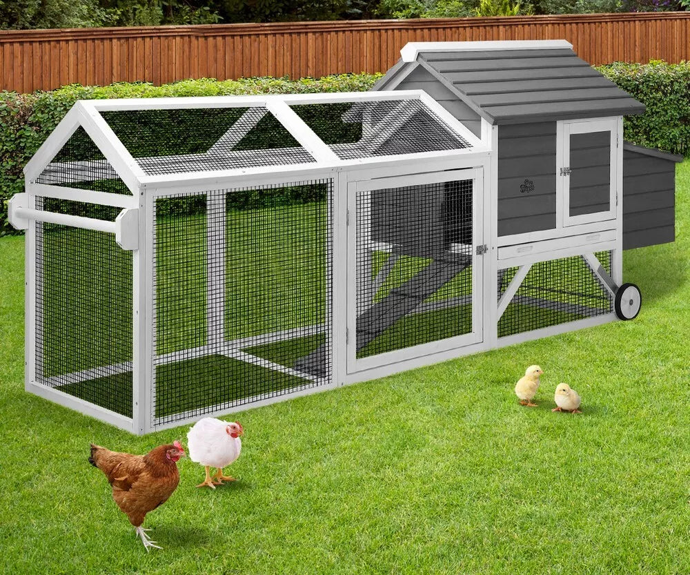 Wooden Chicken Coop 225cm