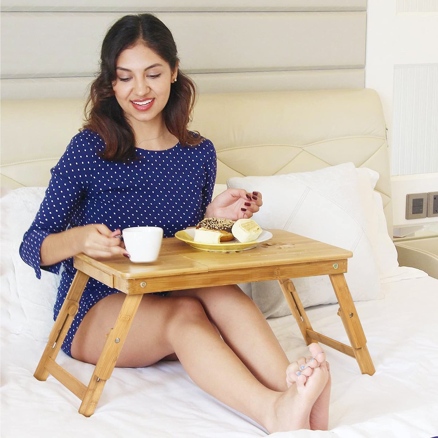 Foldable Bamboo Laptop Table