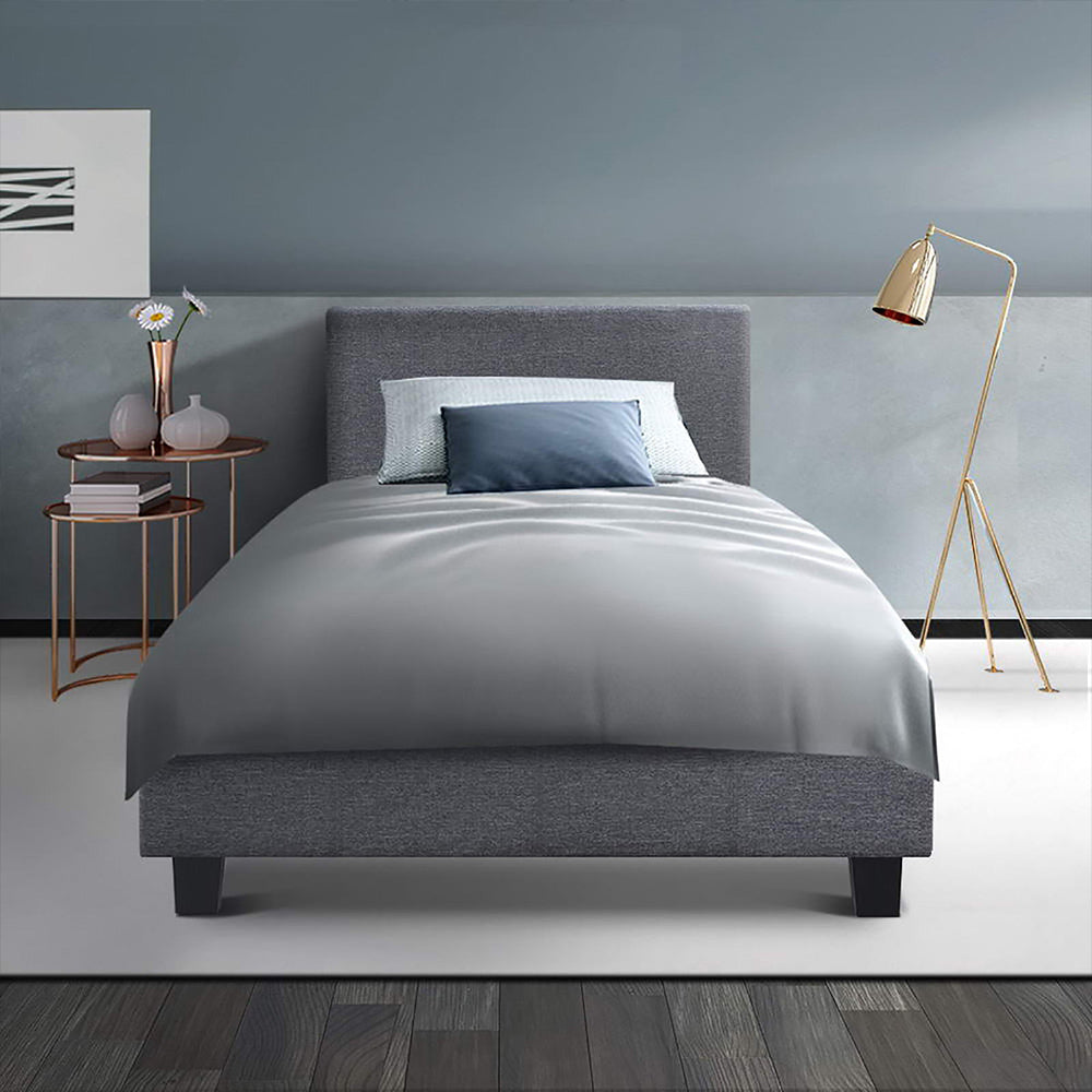 Timber and Linen Bed Frame