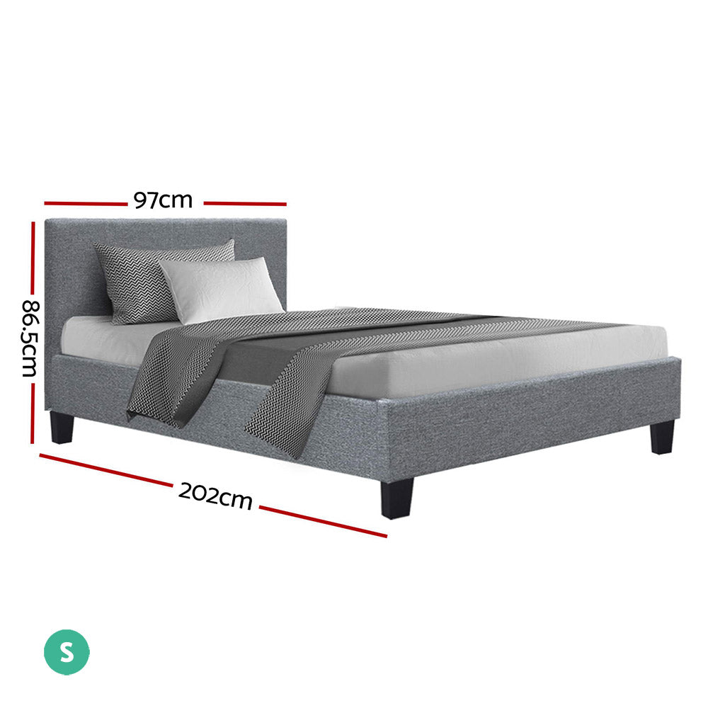 Timber and Linen Bed Frame