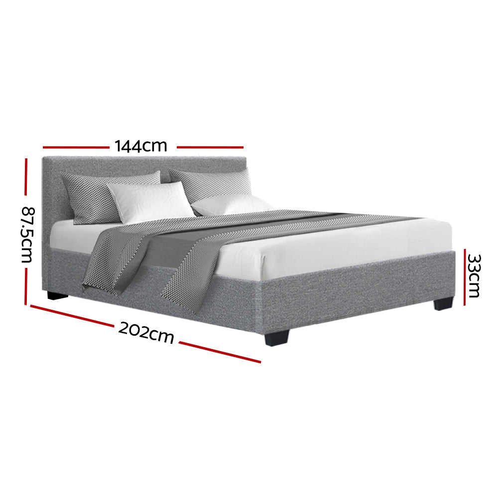 Timber and Linen Bed Frame