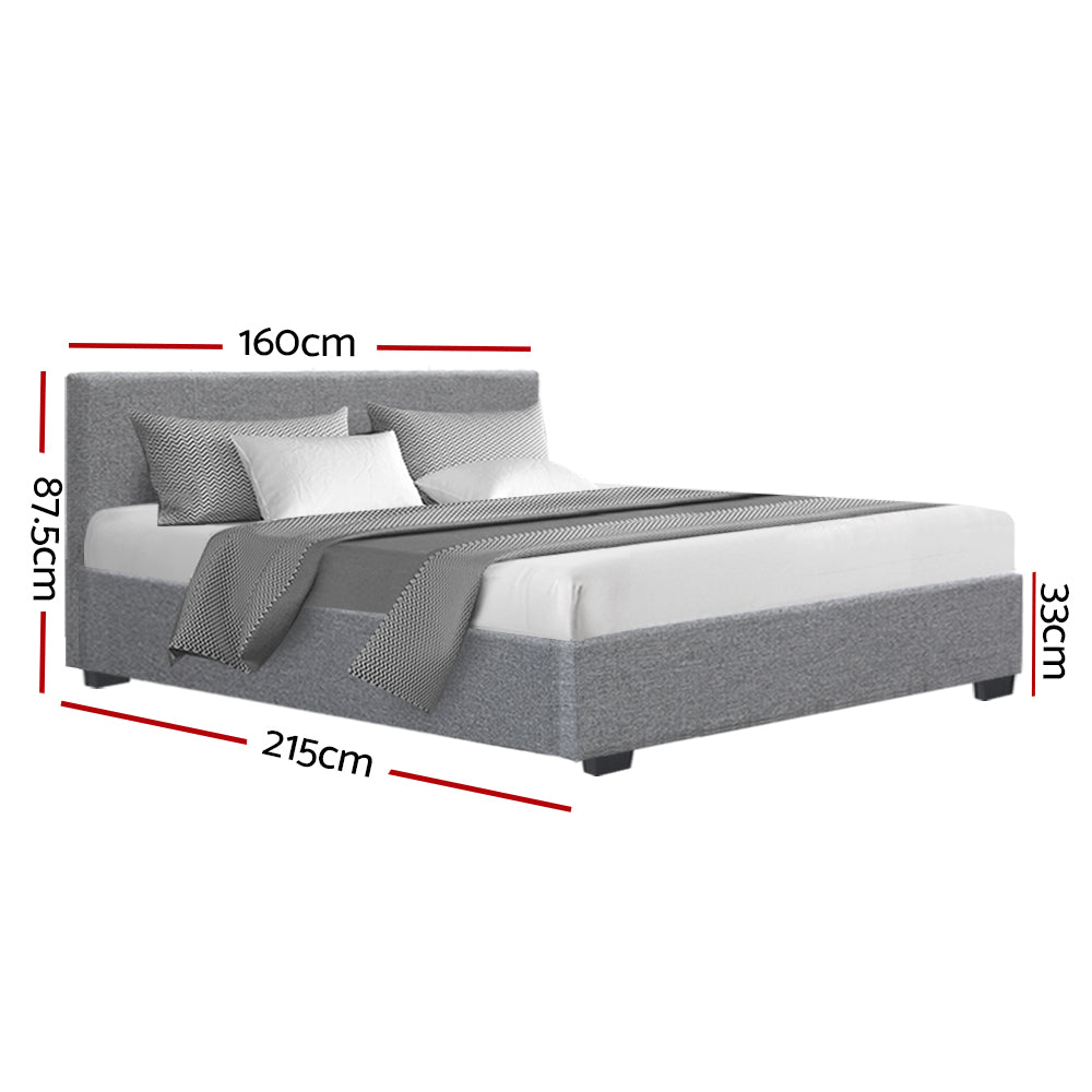 Timber and Linen Bed Frame