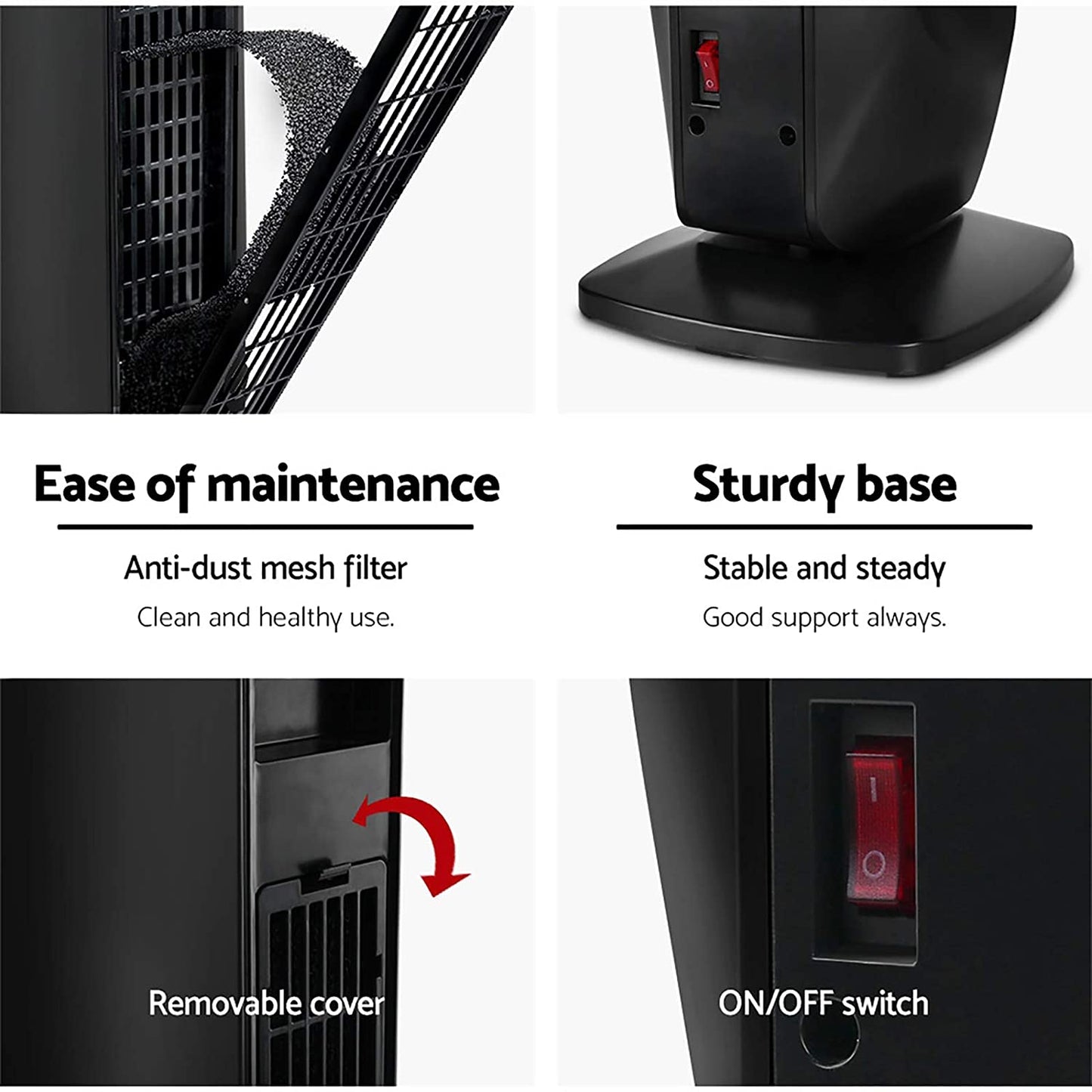 Oscillating Tower Heater and Fan