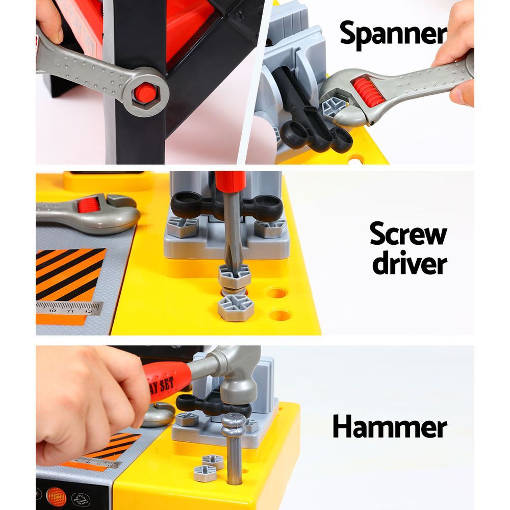 Kids Pretend Play Set Workbench Tools 54pcs Builder Work Childrens Toys