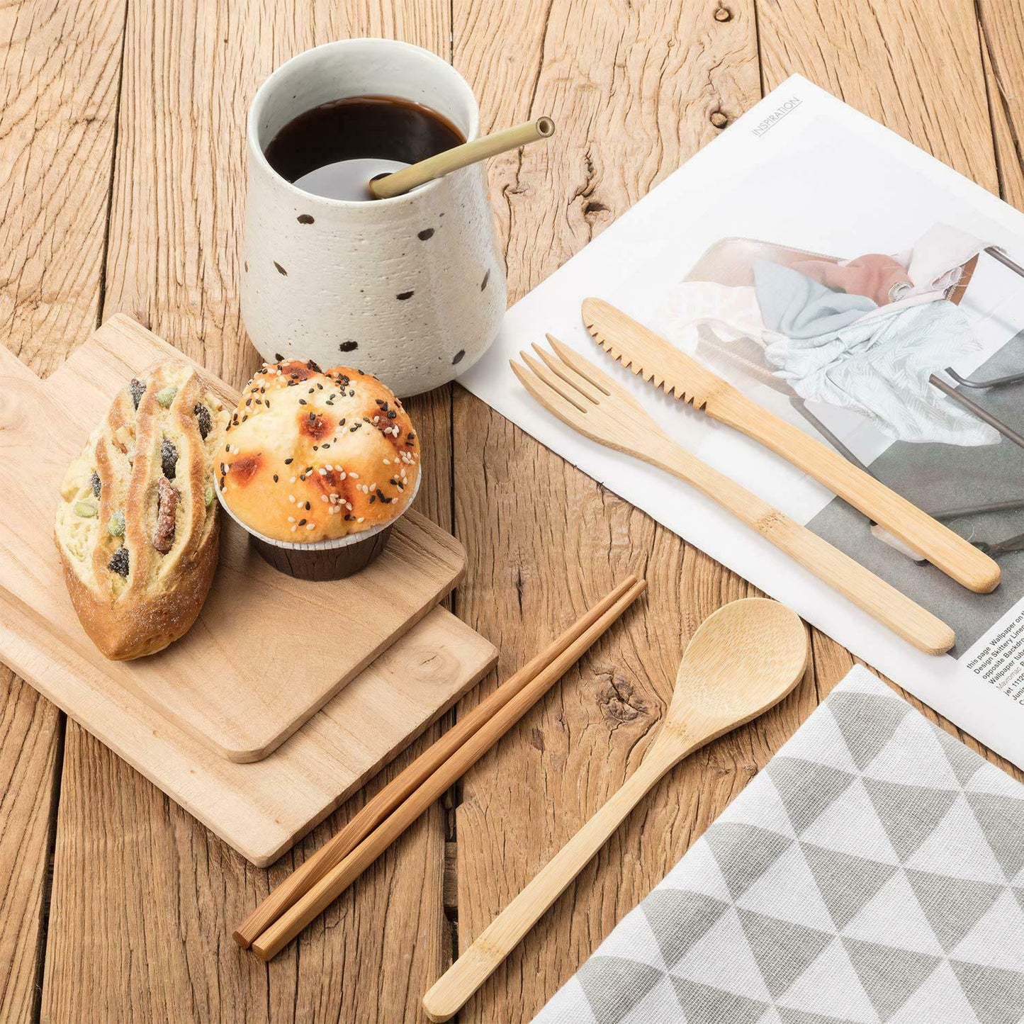 Bamboo Cutlery Set - Home Insight