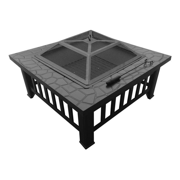 Square Fire Pit with Grill