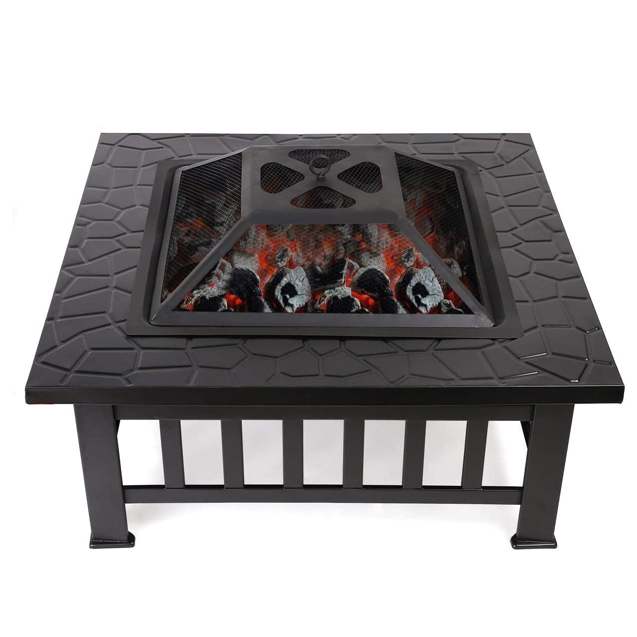 Square Fire Pit with Grill