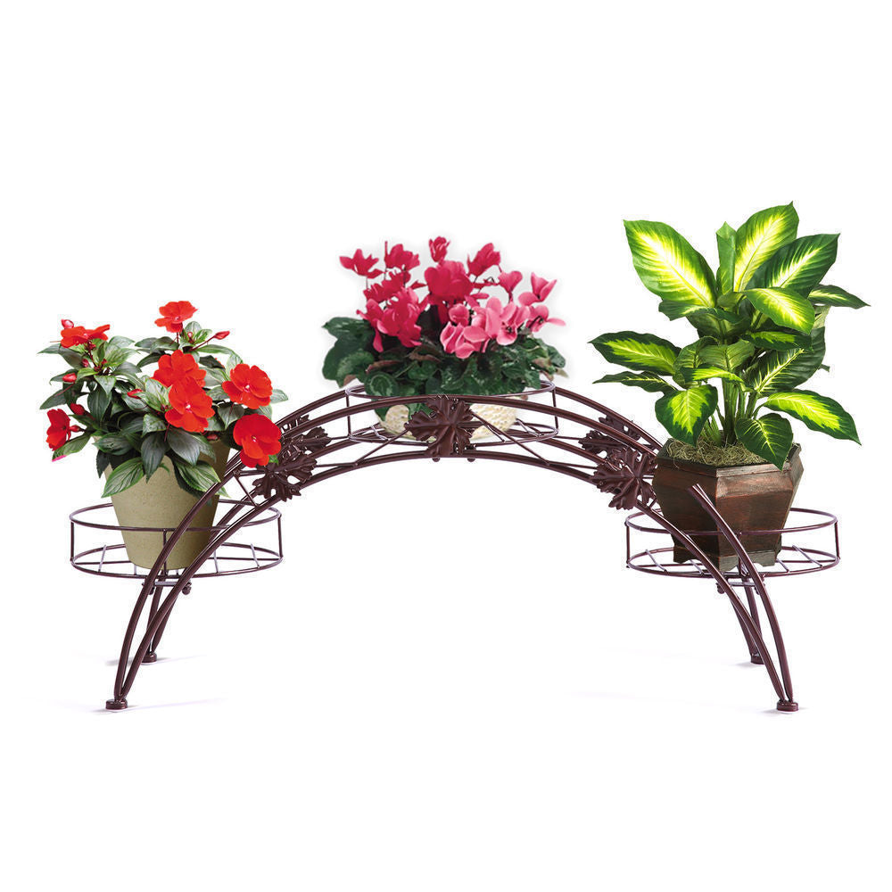 Metal Plant Shelf for 3 Pots