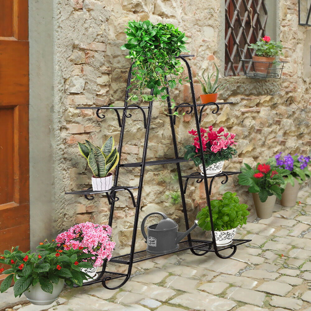 Metal Plant Shelf for 9 Pots