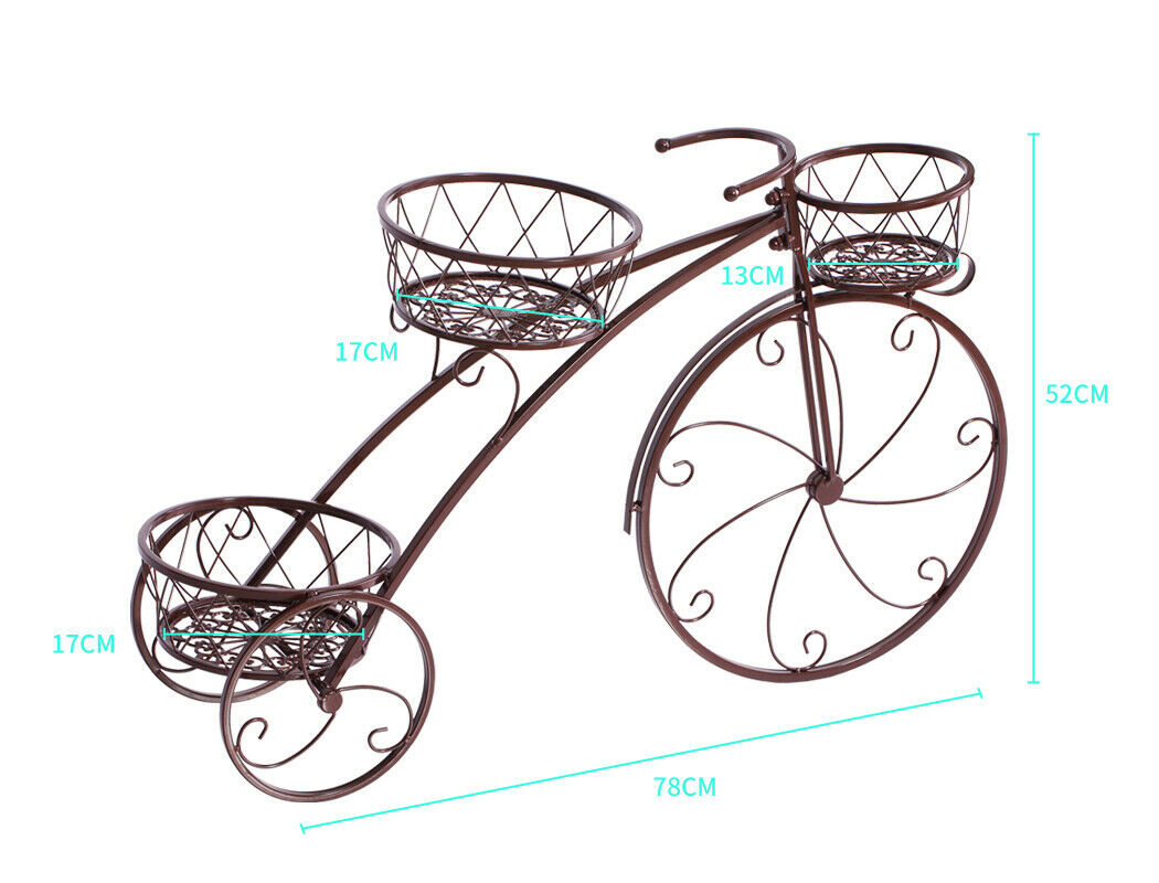 Bike Metal Plant Shelf - Home Insight
