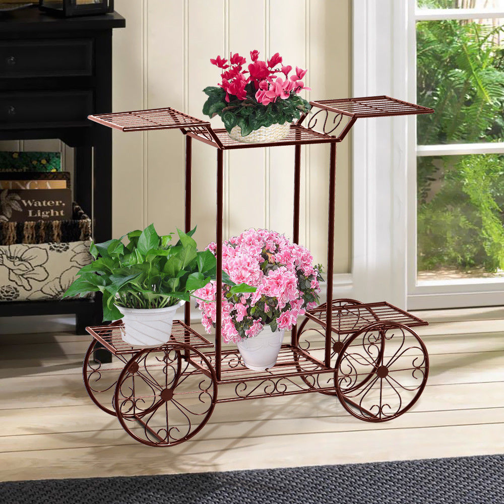 Metal Plant Shelf for 6 Pots