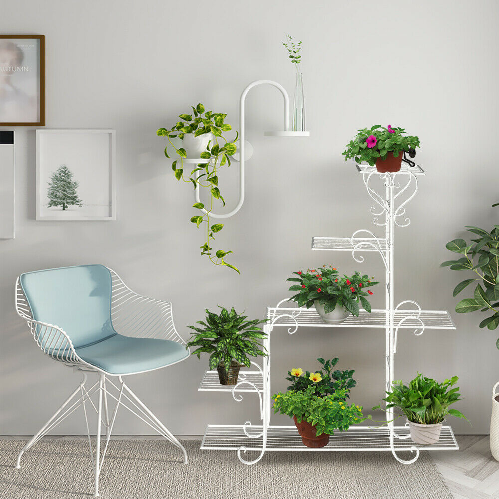 Metal Plant Shelf for 8 Pots
