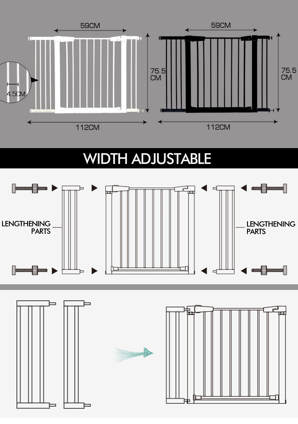 Adjustable Safety Gate - Home Insight