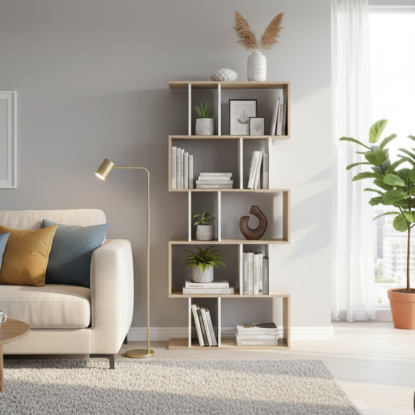 5 Tier Wooden Display Shelf