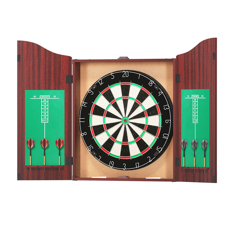 Dartboard with Wooden Cabinet