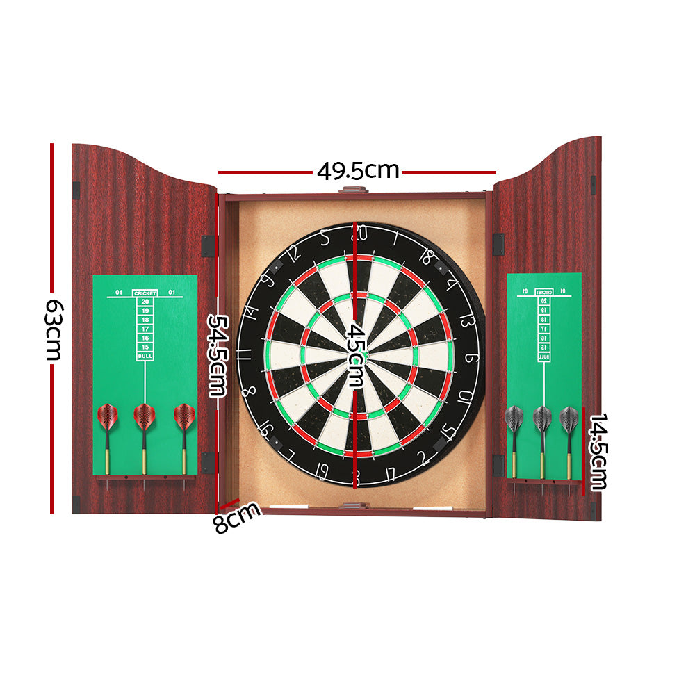 Dartboard with Wooden Cabinet