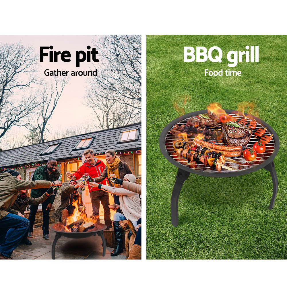 Portable Fire Pit and Grill 22"