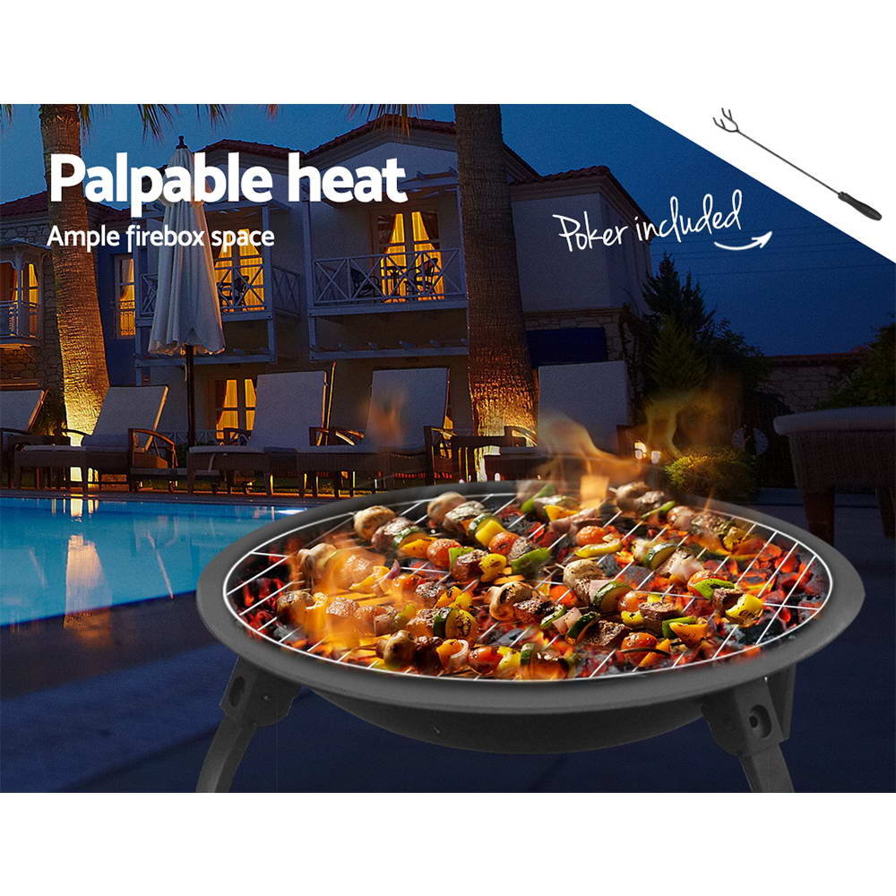 Portable Fire Pit and Grill 22"