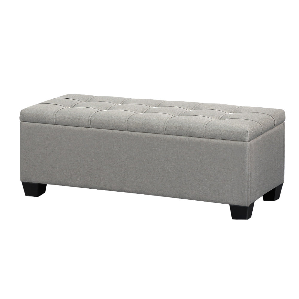 Storage Ottoman Bench with Lift-Up Lid and Cushion Seat