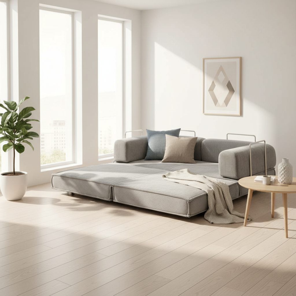 Convertible 2 Seater Sofa Bed | Compressed Memory Foam Couch
