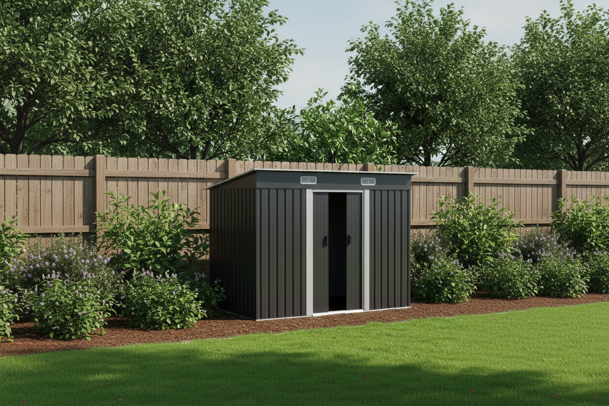 Garden Storage Shed with Sliding Door