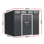 Garden Storage Shed with Sliding Door