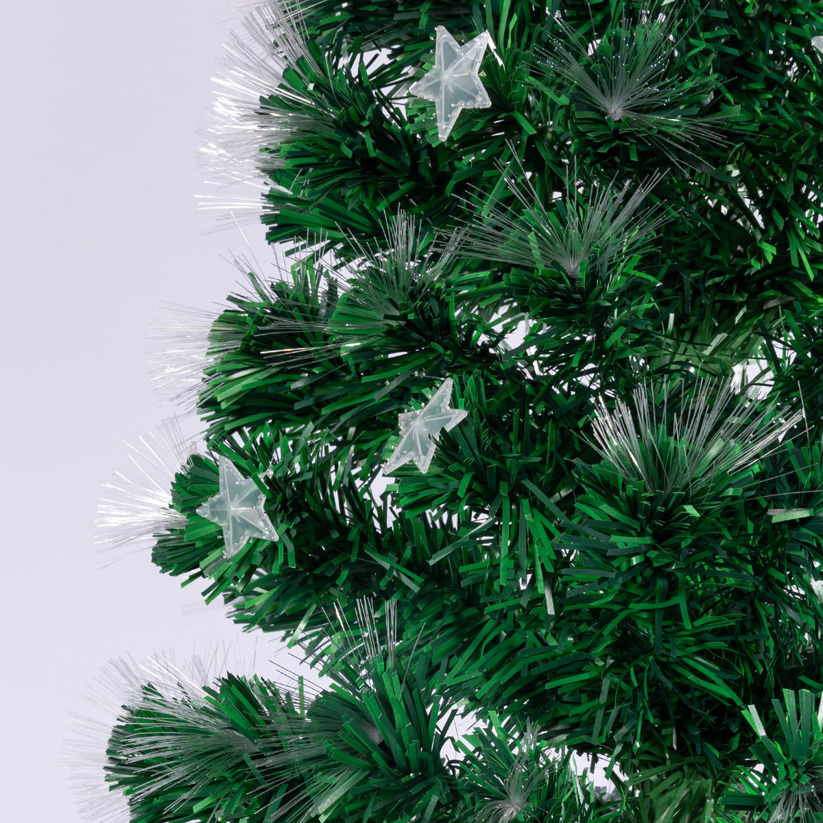 1.8m Enchanted Pre Lit Fibre Optic Christmas Tree Stars Xmas Decor