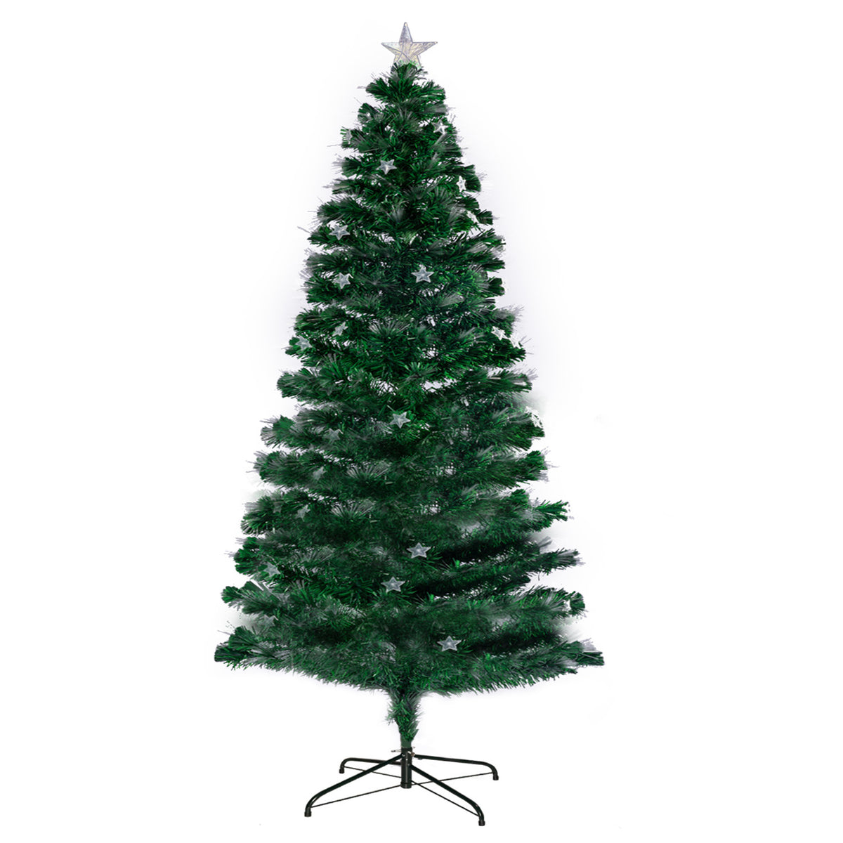 2.1m Enchanted Pre Lit Fibre Optic Christmas Tree Xmas Decor