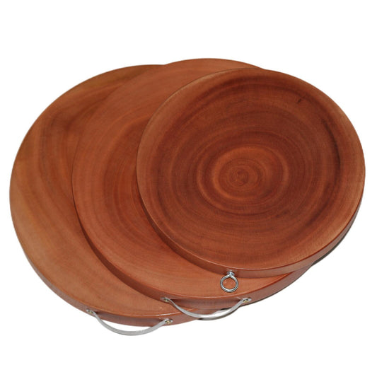 3x Wooden Chopping Board Round