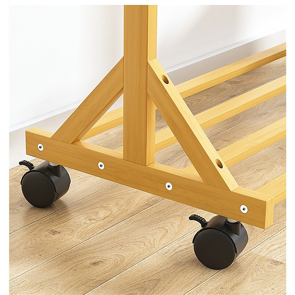 Portable Clothes Rack Bamboo 100cm