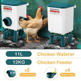 Chicken Feeder Water  and Food 12KG/11L