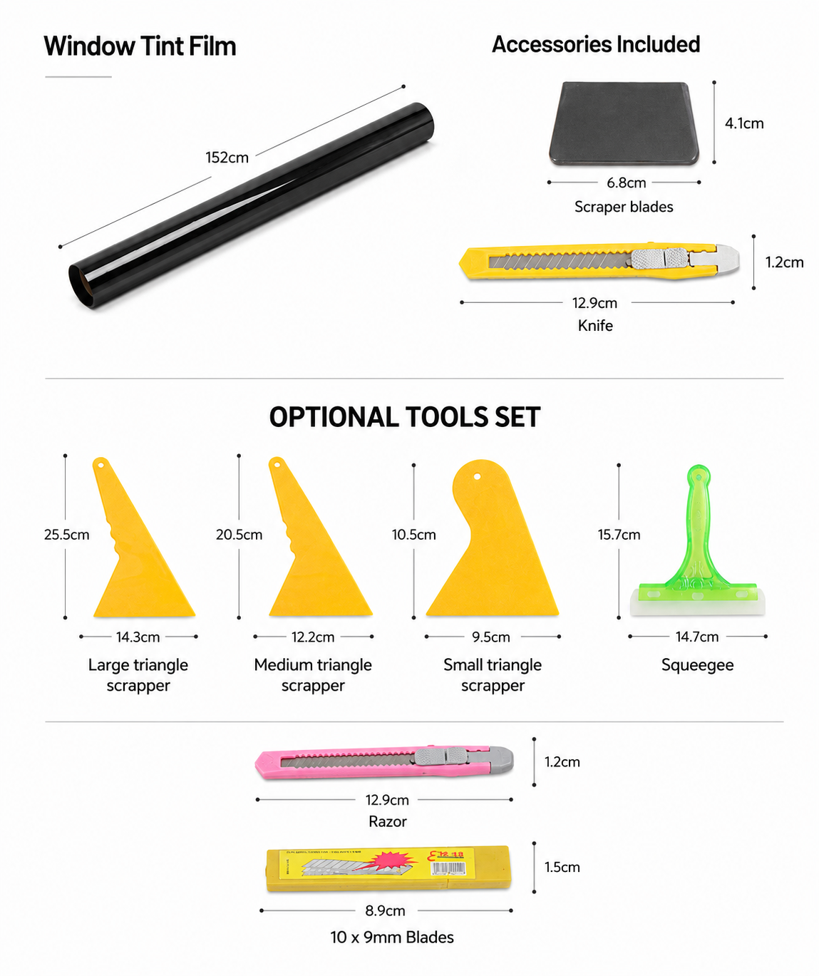 Black Window Tint Film Roll for Home & Automotive